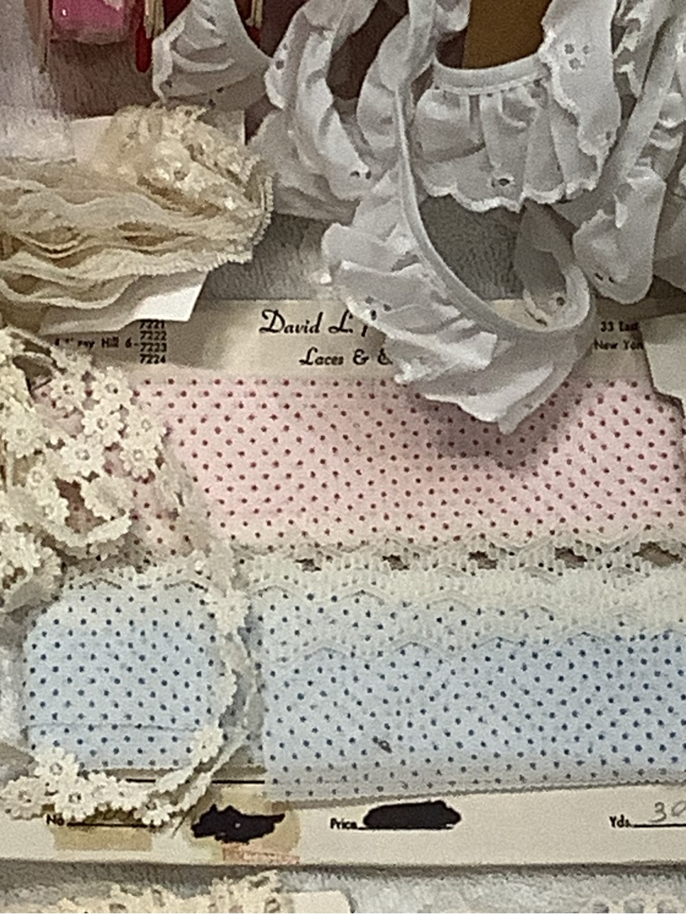 Mix Mega Lot 200+ Yards VTG Eyelet, Lace, Ribbons, Trims - Picture 9 of 15